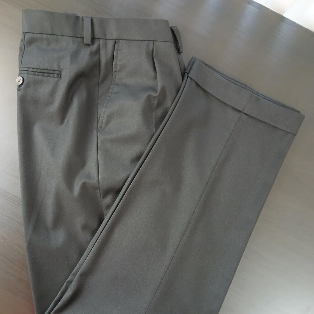 Geoffrey Beene Mens Black Formal Slacks W38 L32 pleated front cuffed dress pants - Picture 14 of 14